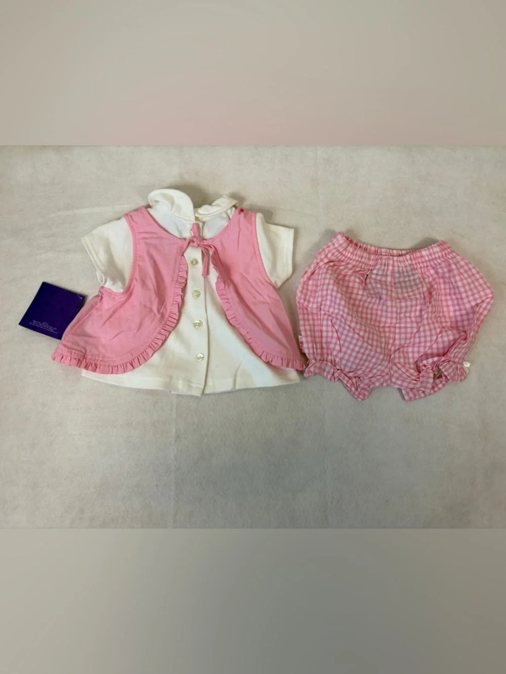 VTG NWT Winnie The Pooh Collection Top Peter Pan Collar Apron Dress Bloomers Set